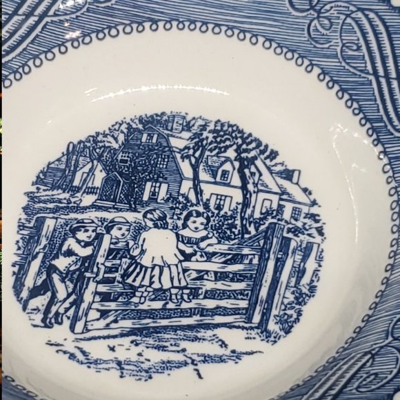 Dessert/Fruit/Sauce Bowl - Currier & Ives by Royal USA - Old Farm Gate - Picture 6 of 8